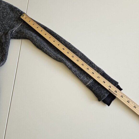 Lululemon Cardigan Women US 6 Marled Navy Knit Ribbed Vestigan Athleisure Cotton - Picture 6 of 16